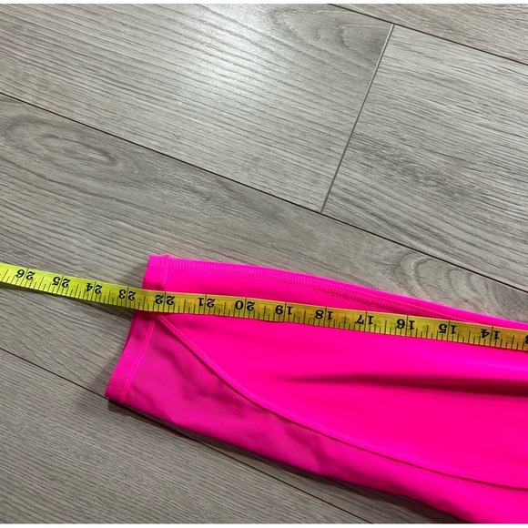 Good American Neon Bright Pink Mesh Detail 7/8 Leggings - Picture 11 of 11